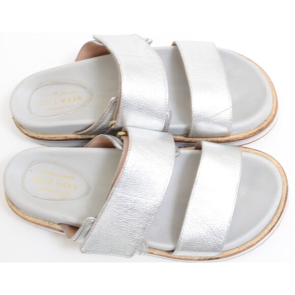 Cole Haan Women's 7.5 Cloudfeel Hook & Loop Comfort Wedge Slide Sandal Leather - Picture 3 of 9